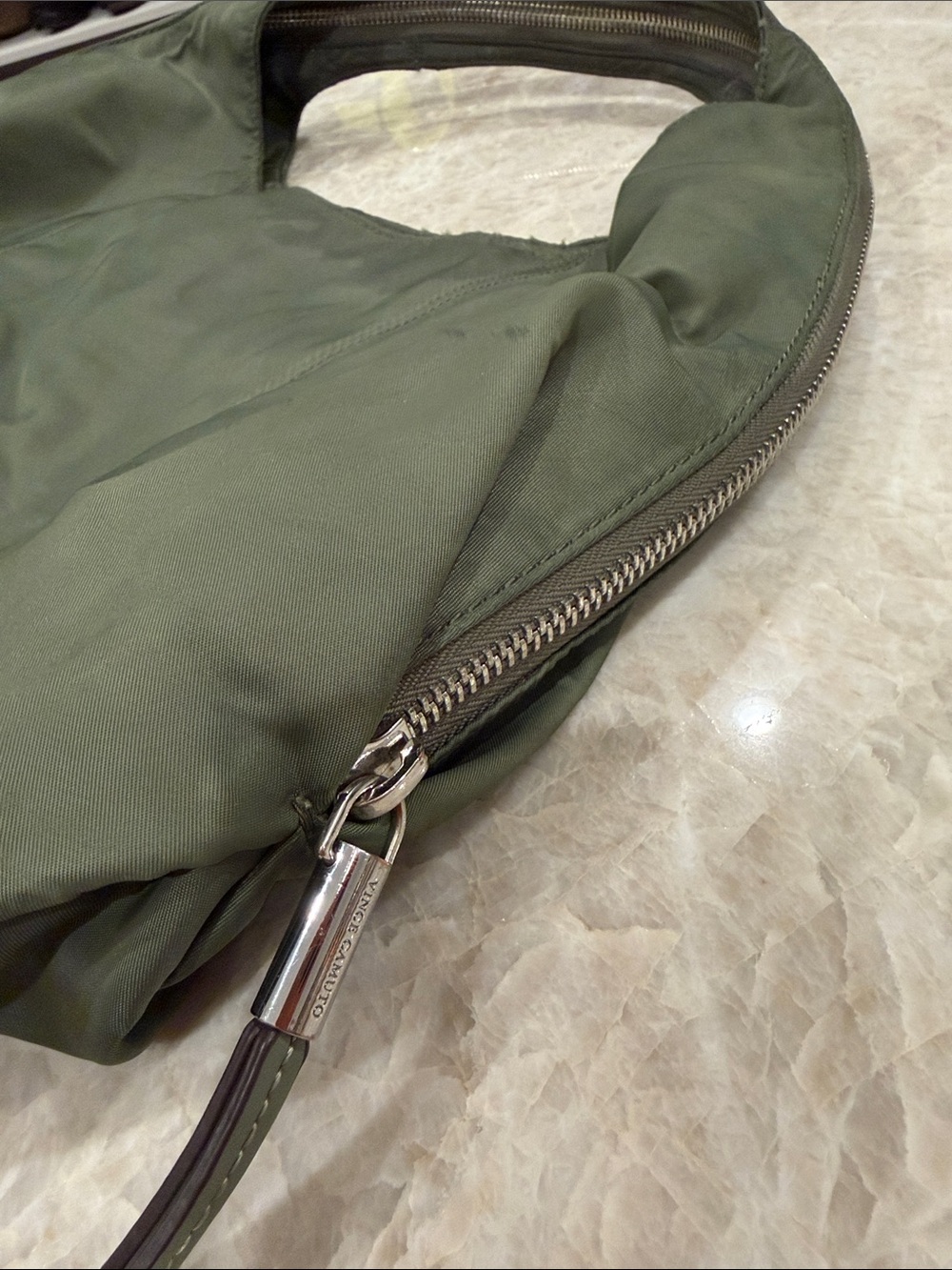Vince Camuto Olive Green Nylon Hobo Bag - Picture 4 of 12